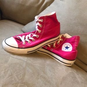 Hot pink Converse Chuck Taylors
